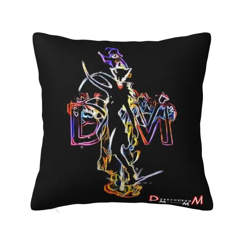 Custom Depeches Mode Square Pillowcover Home Decorative Music Cushion Cover Throw Pillow for Living Room Double-sided Printing