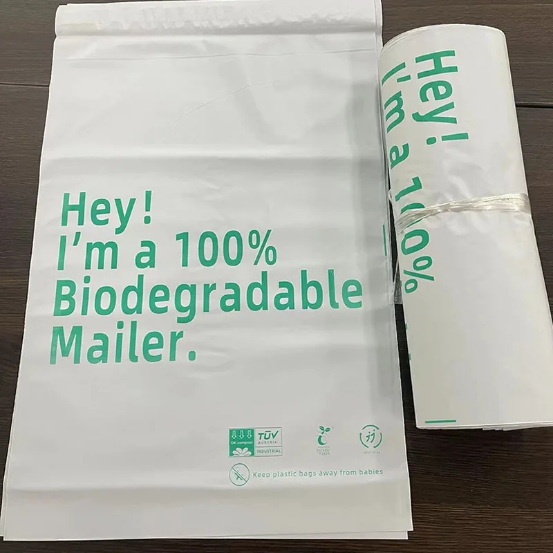 100% Biodegradable Mailer Bags Eco Friendly Compostable Shipping Envelopes Self Adhesive Poly Mailing Bags for Small Business Pa