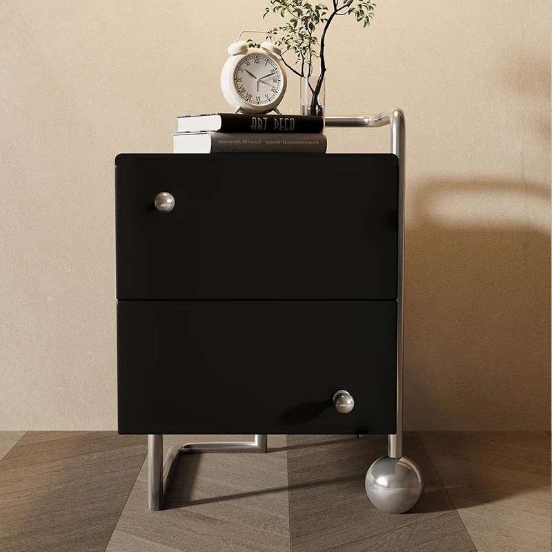 

Stainless steel bedside table