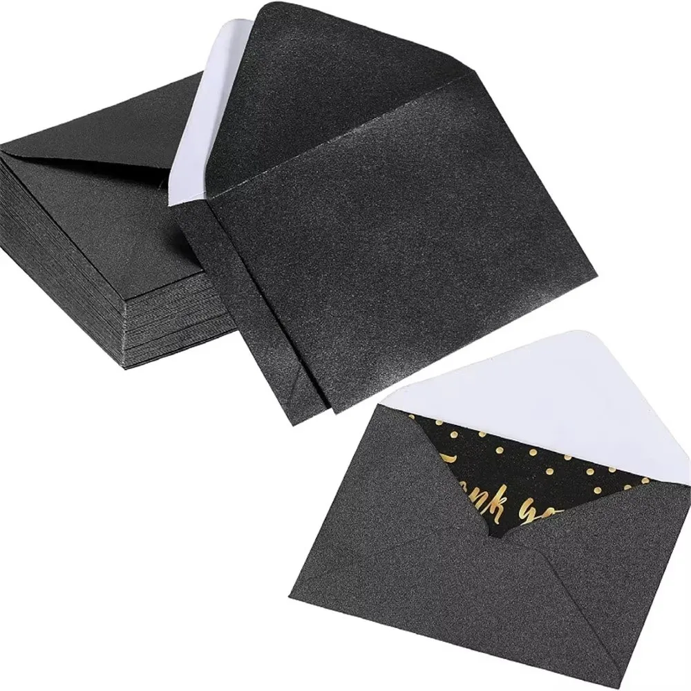 50pcs 10x7cm Blank Envelope Vintage Style Business Size Invitation Envelope Gold Color Greeting Card Envelope Wedding Invitation