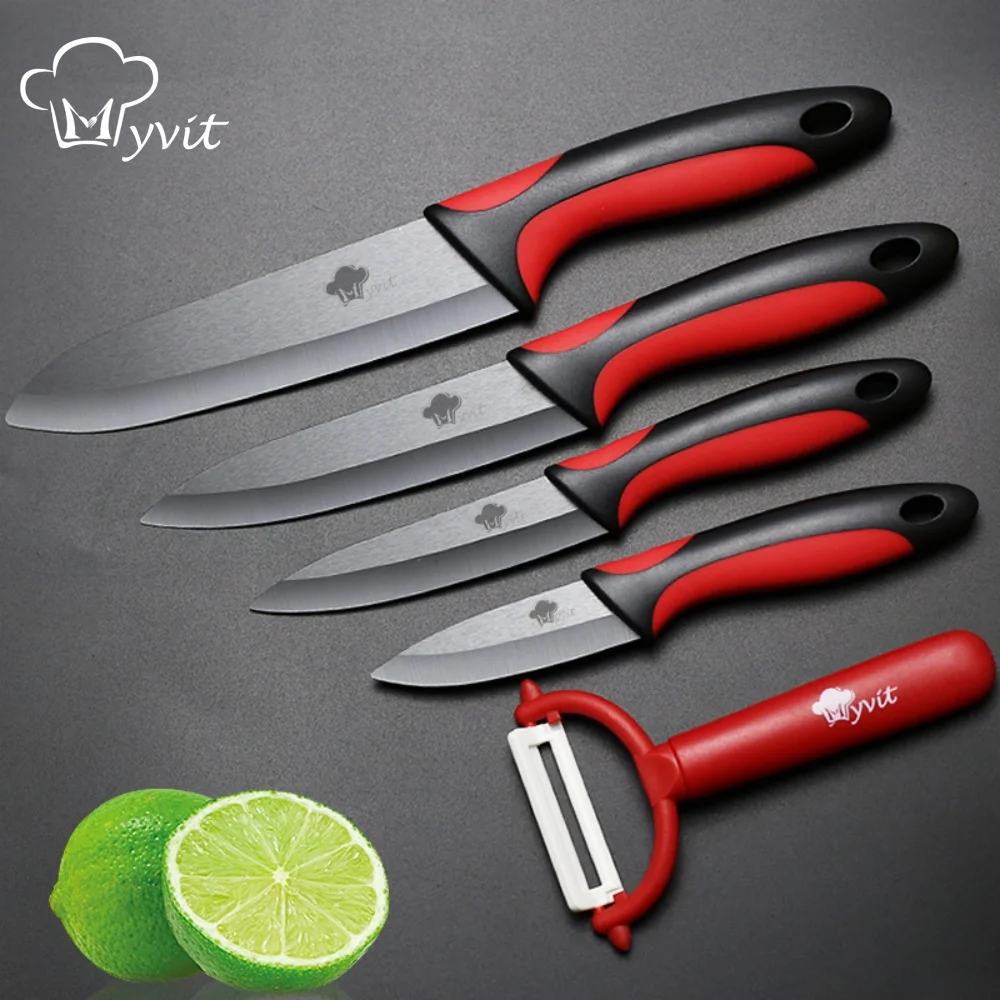 Ceramic Knife Set 6 inch Chef Paring Slicing Utility Zirconia Black Blade Vegetable Fruit Chef Kitchen Chef Knives