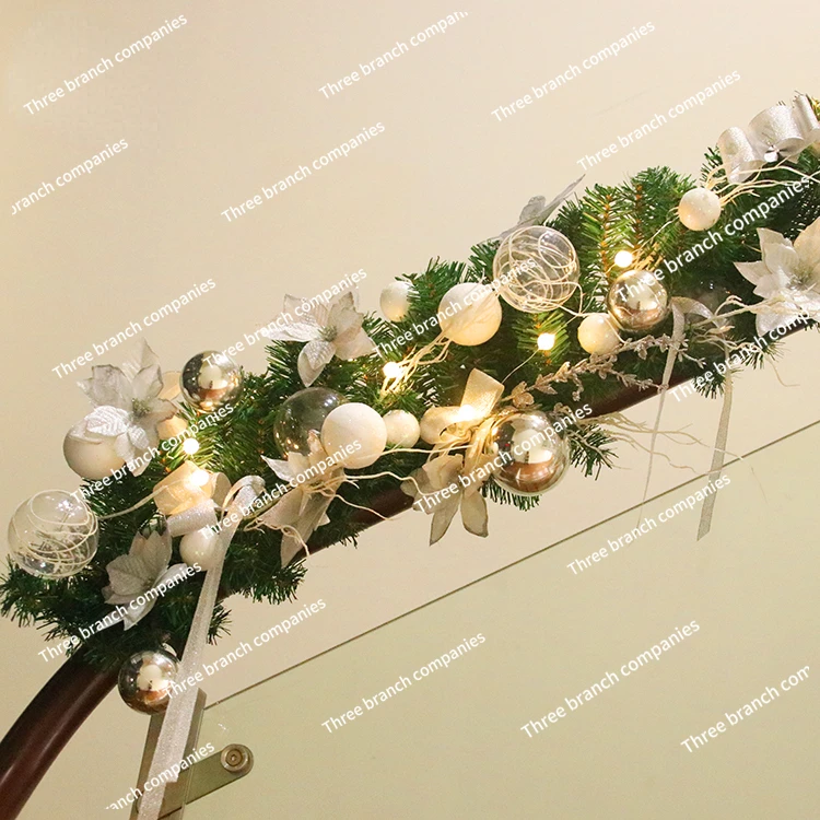 Christmas Decorations Ins Wind 2.7 Meters Christmas Rattan Rattan Wreath Door Hanging Hotel Window Escalator Pendant