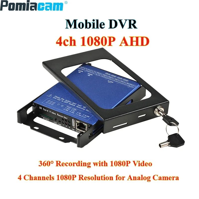 4ch compact Mobile DVR with 1080P AHD Recording 4G Connectivity GPS WiFi and G sensor for Trucks Taxis and Vehicles DVR System