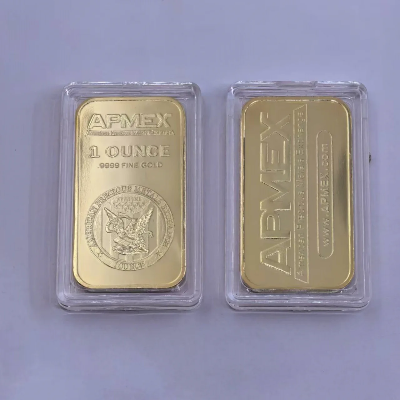 1oz Gold Metal Bar Gold Souvenir Bullion Bar for Collection Decoration Gift