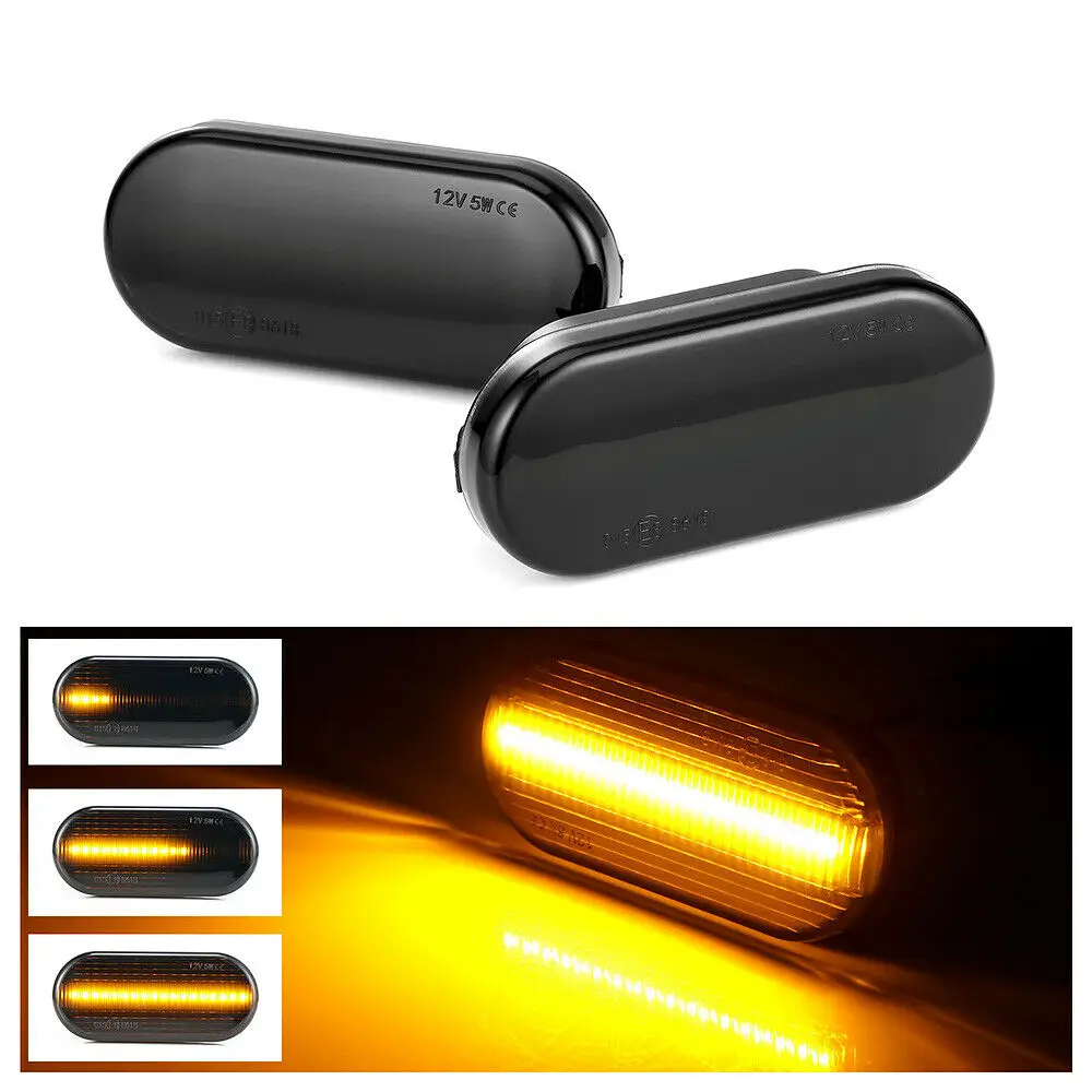 

Dynamic Flowing LED Side Marker Turn Signal Light For VW Transporter T5 Polo Golf 3 4 Passat B5 Sharan Lupo Bora Multivan