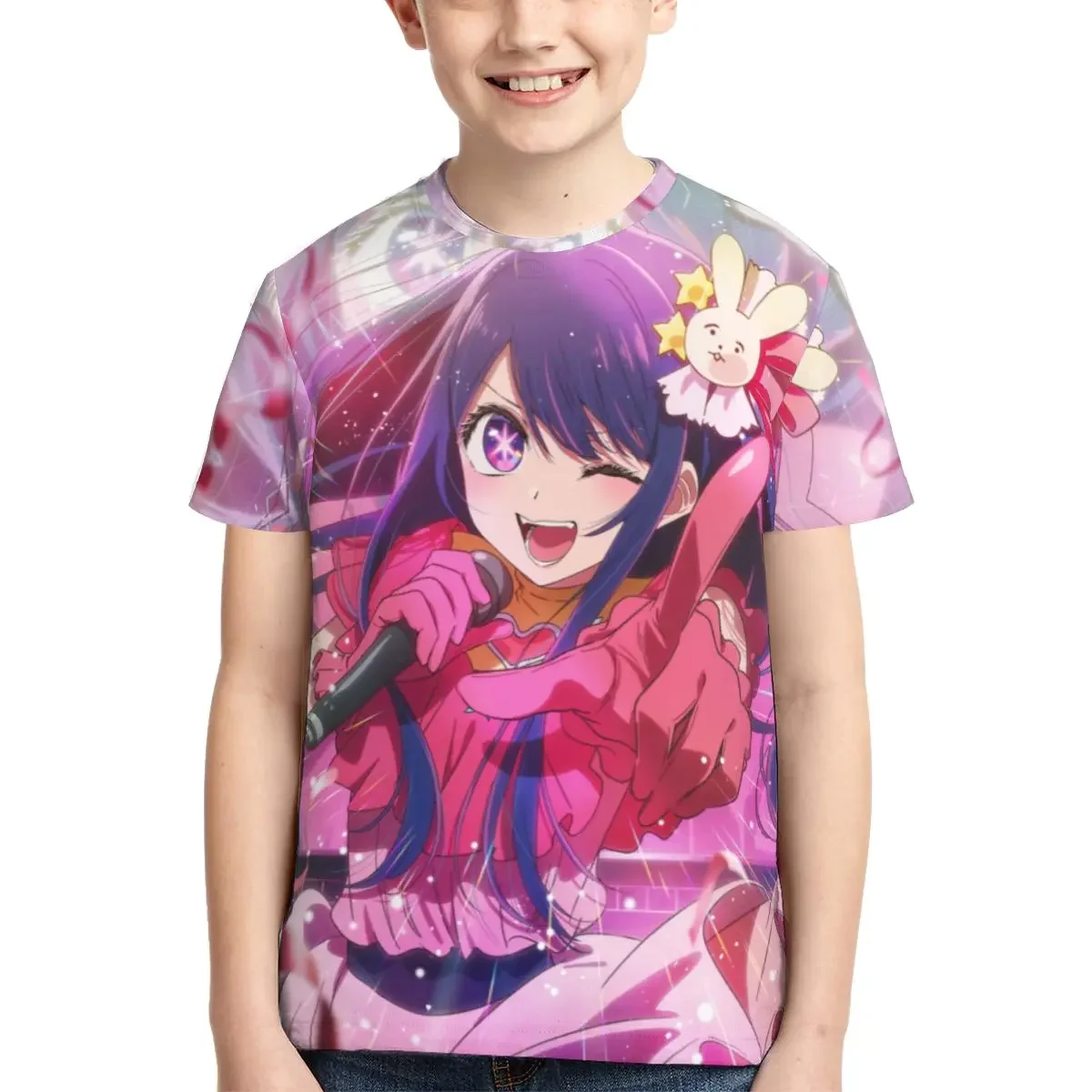 

Anime Oshi No Ko Ai Hoshino T Shirt - Short Sleeve Crew Neck Soft Fitted Tee Shirts for Teen Girl & Boy