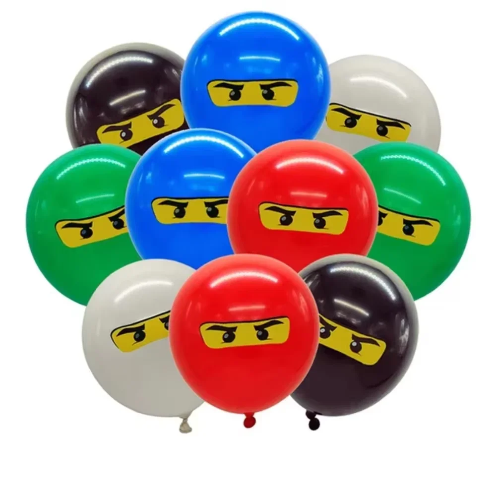 Geburtstagsparty-Dekorationsset: Ninjato-Becher, Teller, Banner, Schlüsselanhänger, Luftballons für Jungen, Kindergeburtstag, Babyparty, Fotokabinen-Requisiten