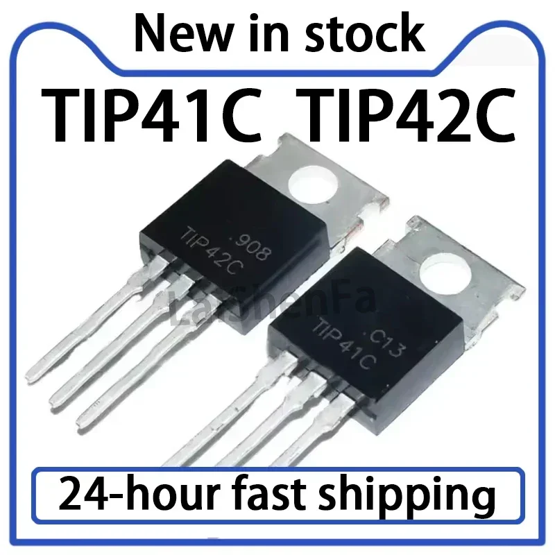 10PCS TIP41C TIP42C Direct Insertion TO-220 Power Transistor Transistor Stock