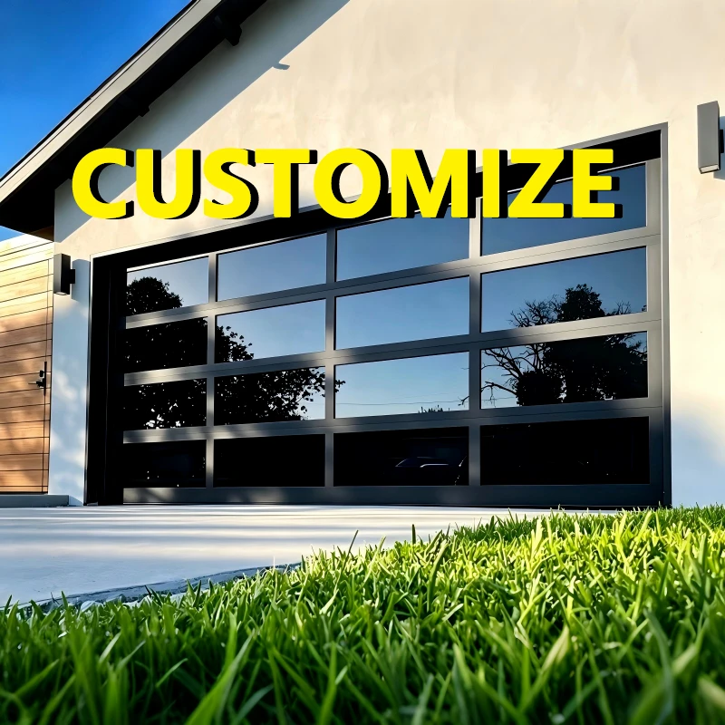 Any size custom european rolling electric aluminum garage door space saving fast lift dust sealed low noise home shop universal