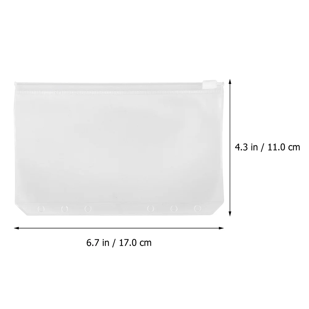 10 Pcs Office File Folder Document Bag Transparent Organizer Binder Clips The Notebook