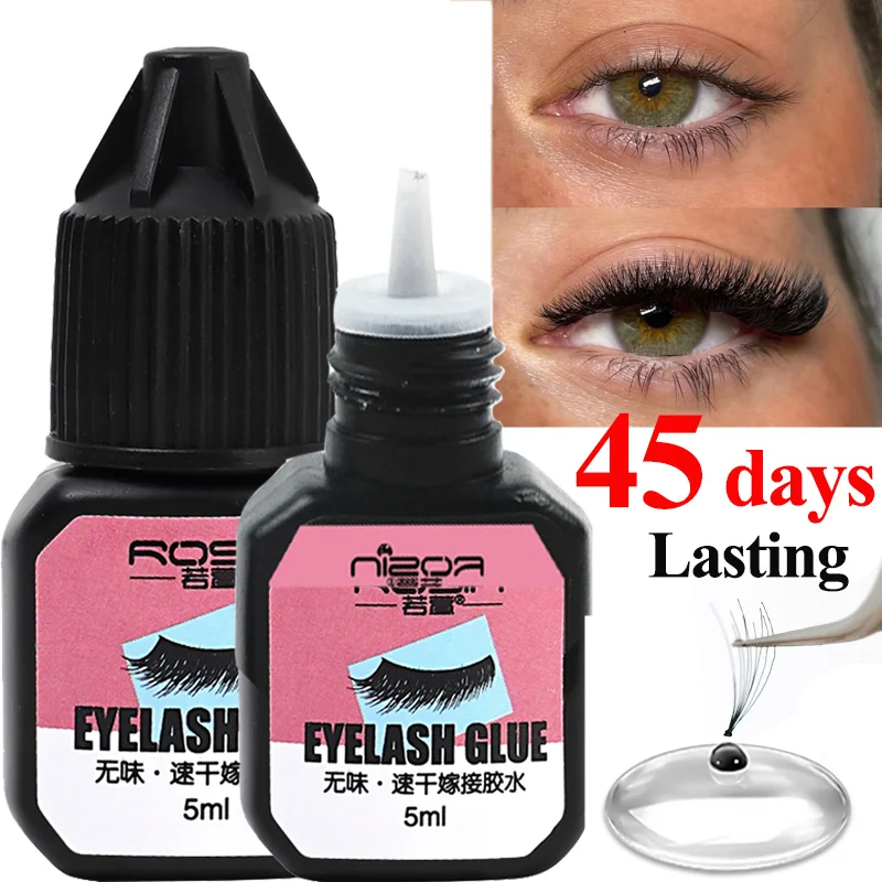 5ml No-irritant Grafted Eyelash Glue Quickily Drying Eyelashes Extension Glue Waterproof Long Lasting Firm Lash Glue Makeup Tool