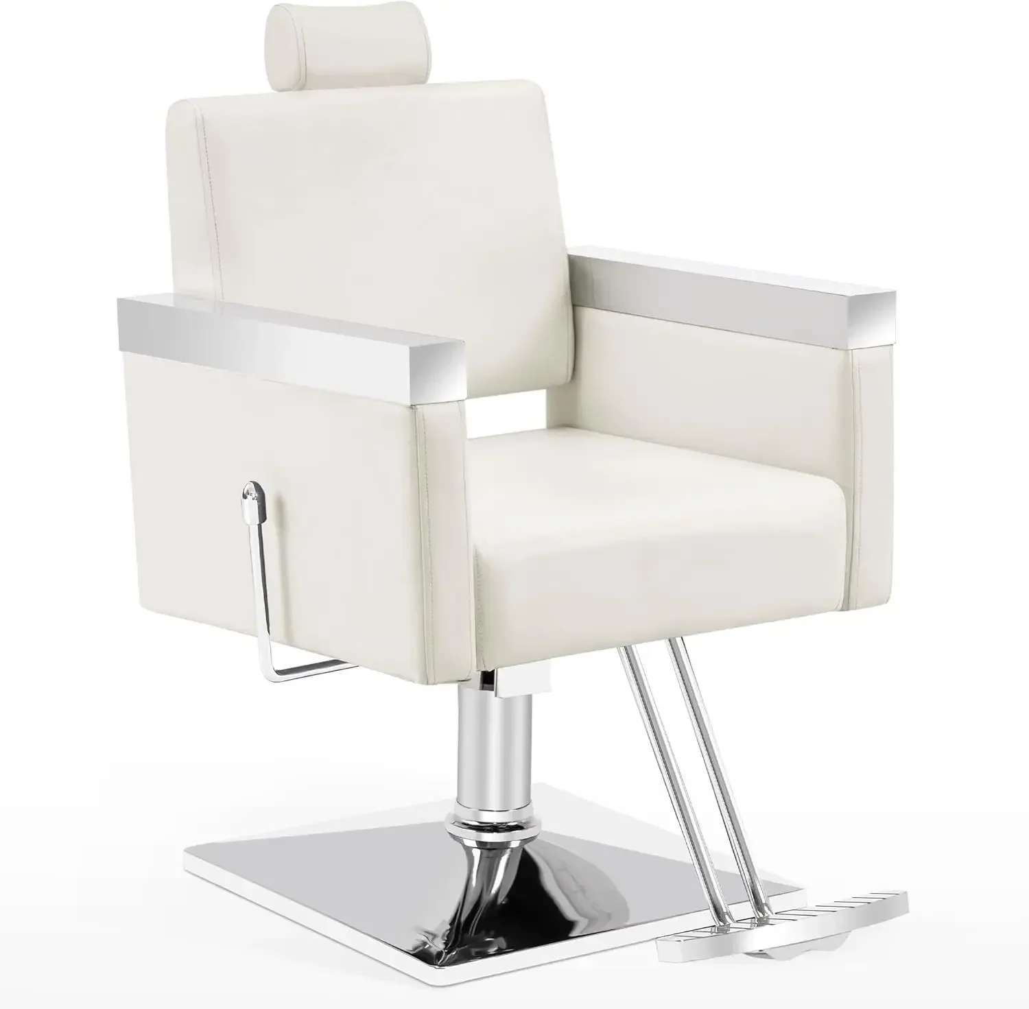 

Classic Recline Hydraulic Barber Chair Salon Spa Chair Hair Styling Beauty Equipment 3018 (Off White)