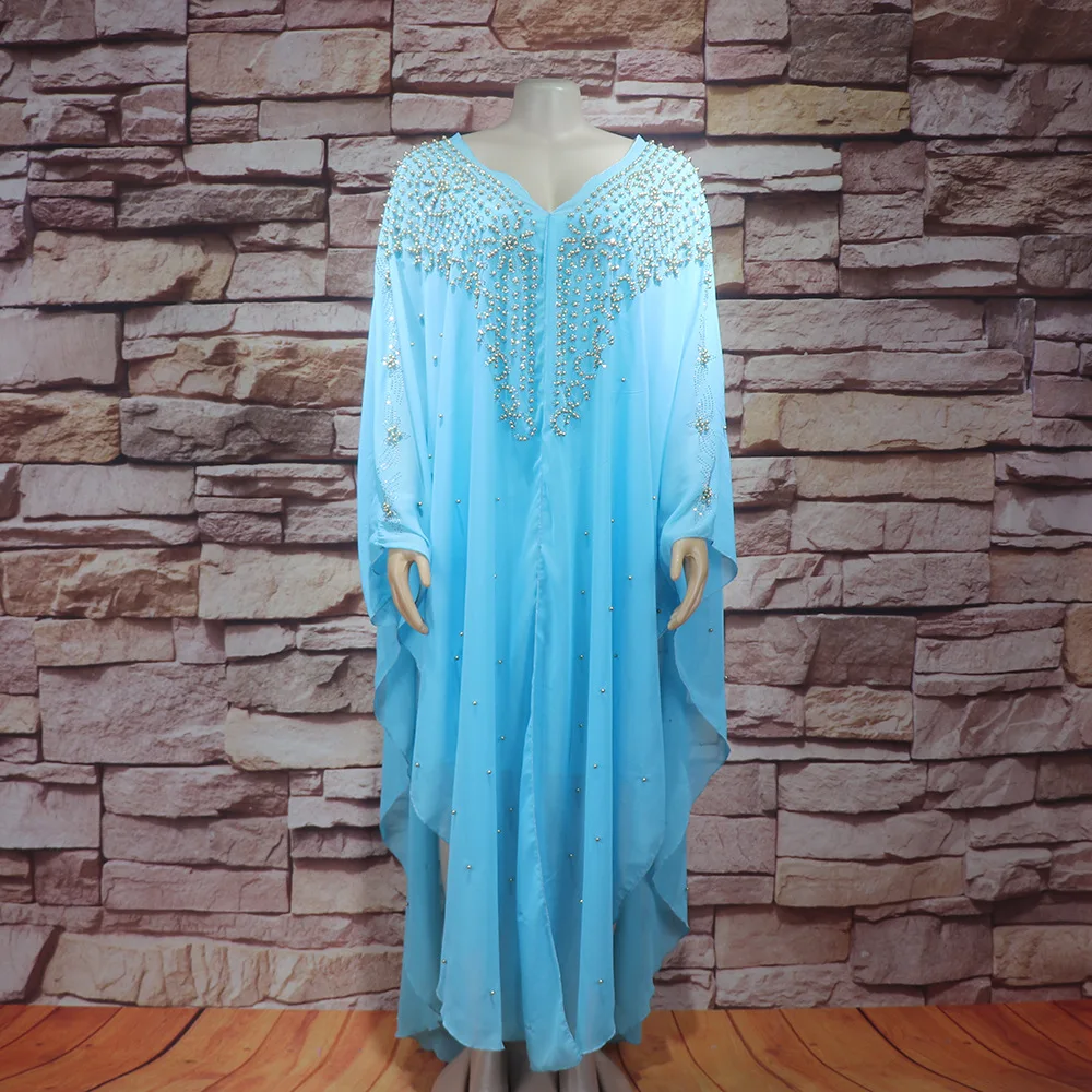 Afrikaanse Jurk Marokko Capuchon Abaya Kaftan Dubai Kralen Maxi Jurk Innerlijke Set Vleermuis Mouw Kaftan Moslim Vrouwen Boubou Arabische Gewaad Jurk