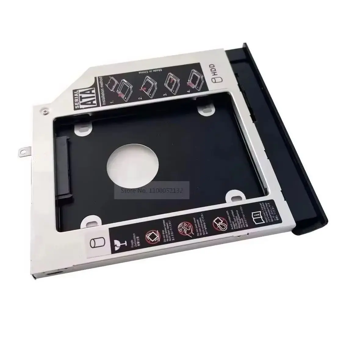 with Panel Bezel 2nd Secondary 2.5 HDD Hard Drive Optical bay Caddy Bracket Tray Adapter for Lenovo IdeaPad 110-14IBR 110-15IBR