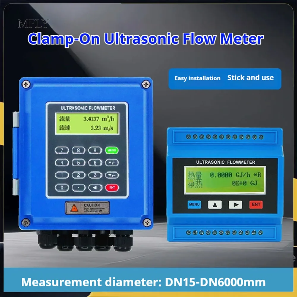 TUF‑2000M Modular Ultrasonic Flow Meter Clamp‑on Liquid Water Flow Transmitter 4‑20mA RS485 Output Non‑intrusive