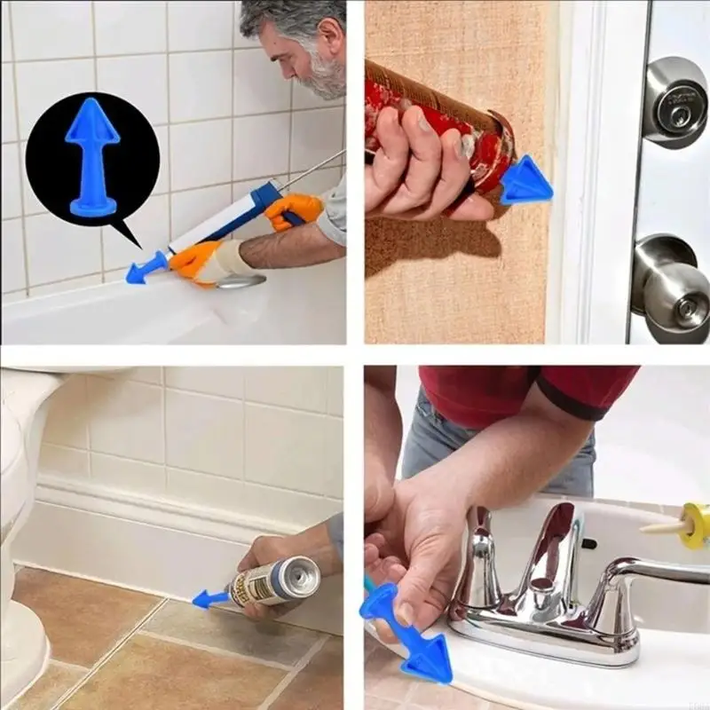 3Pcs Silicone Sealant Nozzle Scraping Set Scraping Trowel Caulking Nozzle 