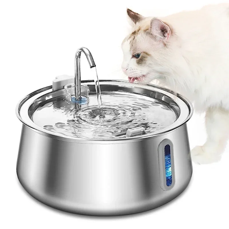 

for4L Cat Fountain Stainless Steel Automatic Pet Water dispenser Super Silent Dog Fountain with Filtered Cat Products