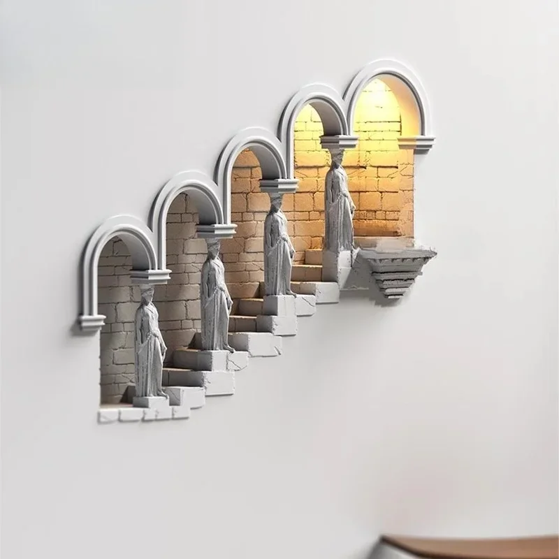 

Niche Acropolis Night Light Villa Wine B & B Background Wall Gypsum Light Embedded Ambient Light