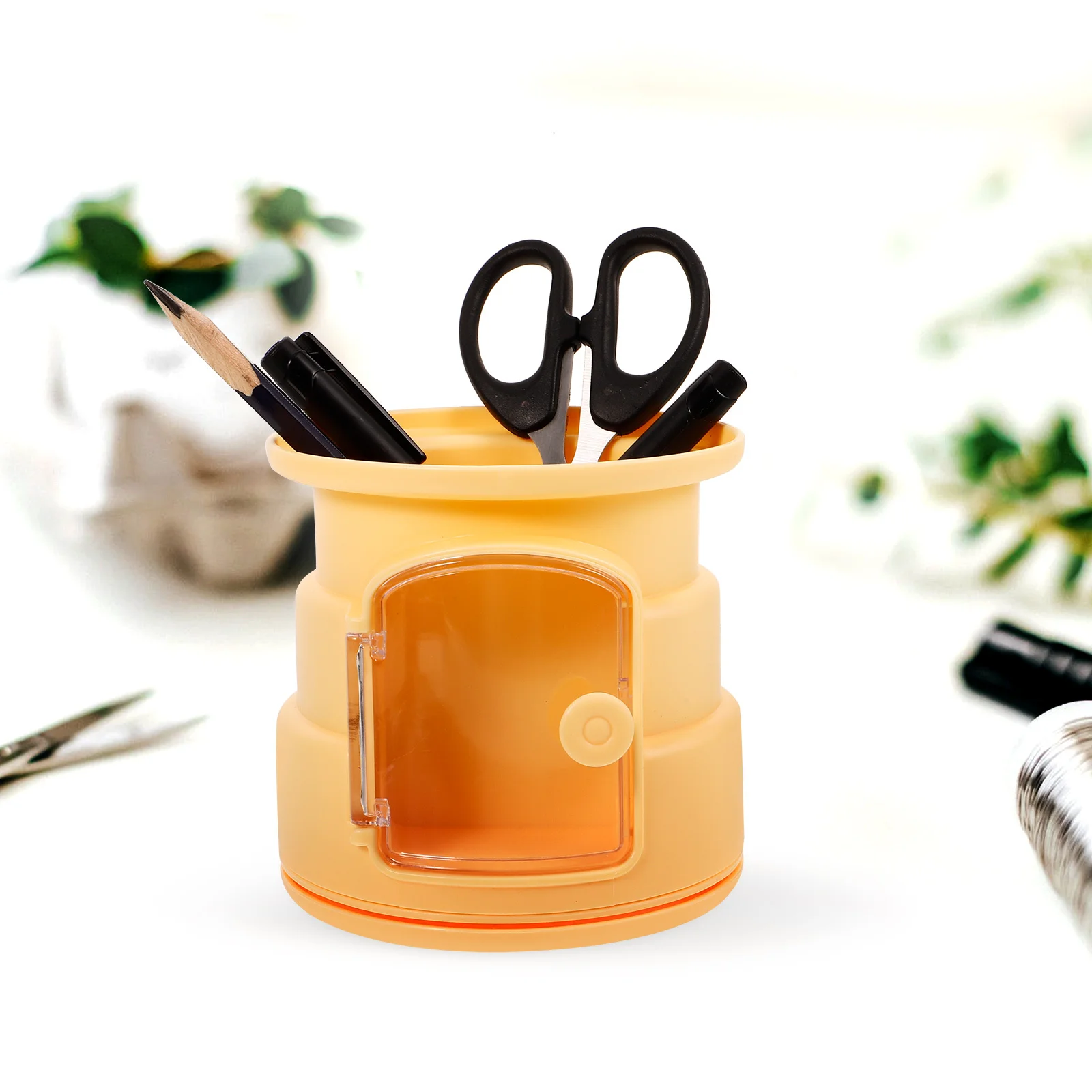 

Creative Pen Holder Large Capacity Plastic Desktop Organizer Smooth No Burrs Makeup Brush Pencil Stationery Storage Bucket