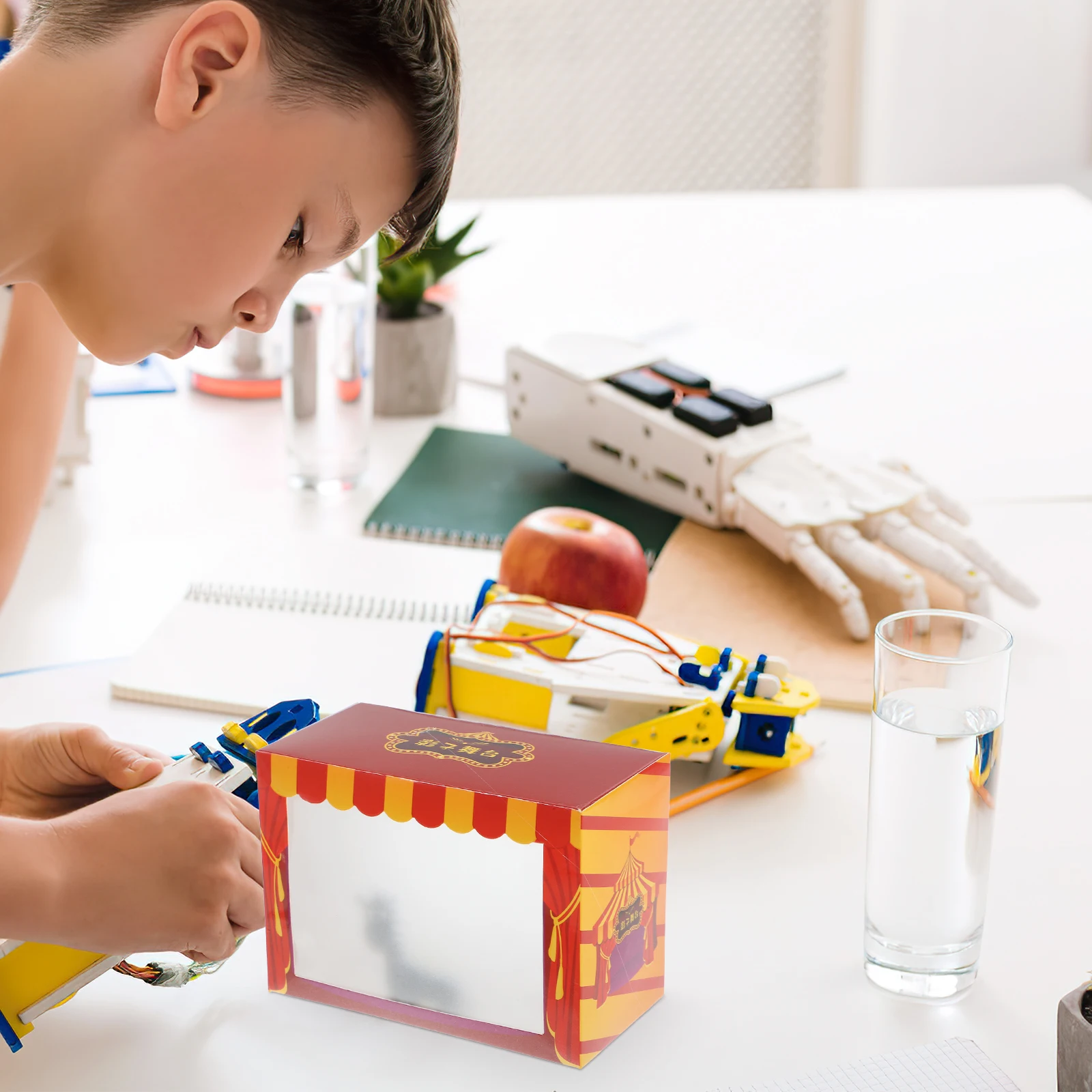 1Set Schaduwpop Leermiddelen Creatieve DIY Handpoppen Kit Plastic Speelgoed voor Kinderen Educatieve Geschenken Draagbare Stijl