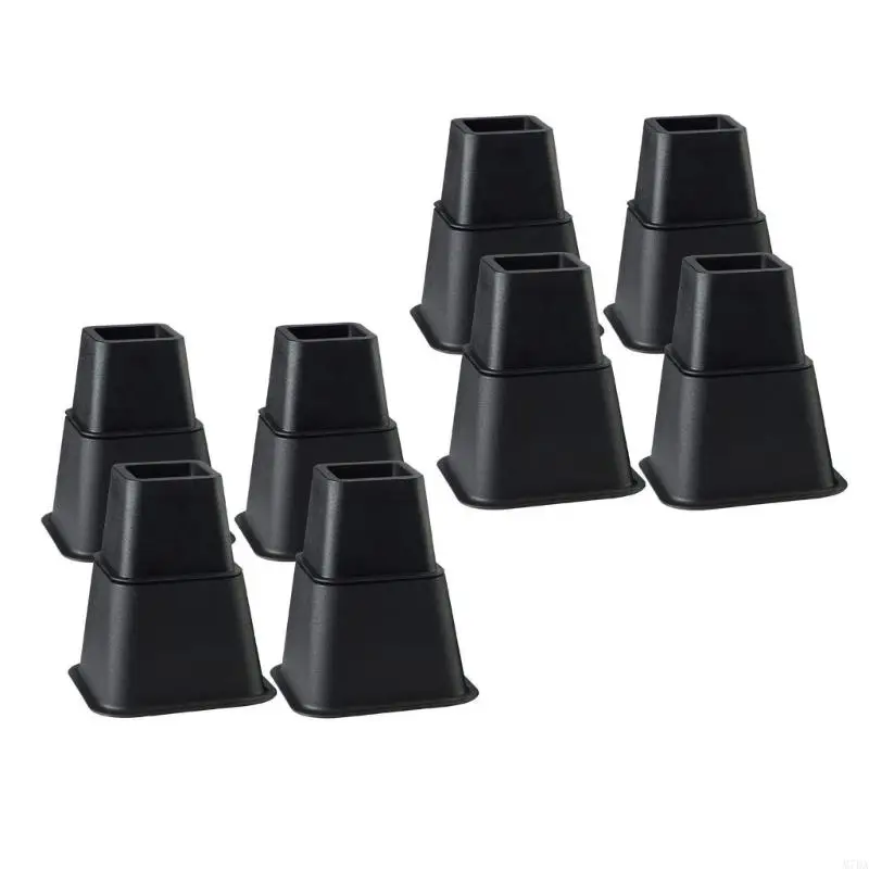 

M7DA 8Pieces Furniture Risers 6Inch Thick Plastic Bed Leg Elevators for Sofa Desk