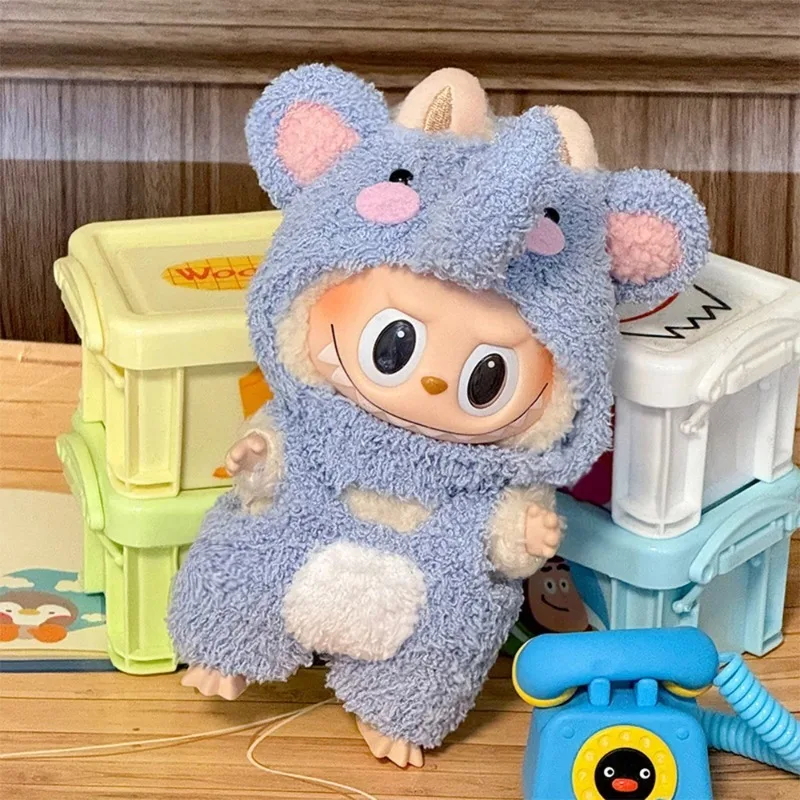 2025Cute Mini Plush Doll Cartoon Animal Clothing Set for Labubu Decorative Clothing Gift