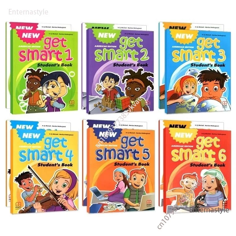 Getsmart-libro de texto en inglés para niños de 6 a 12 años, 12 libros, nueva edición