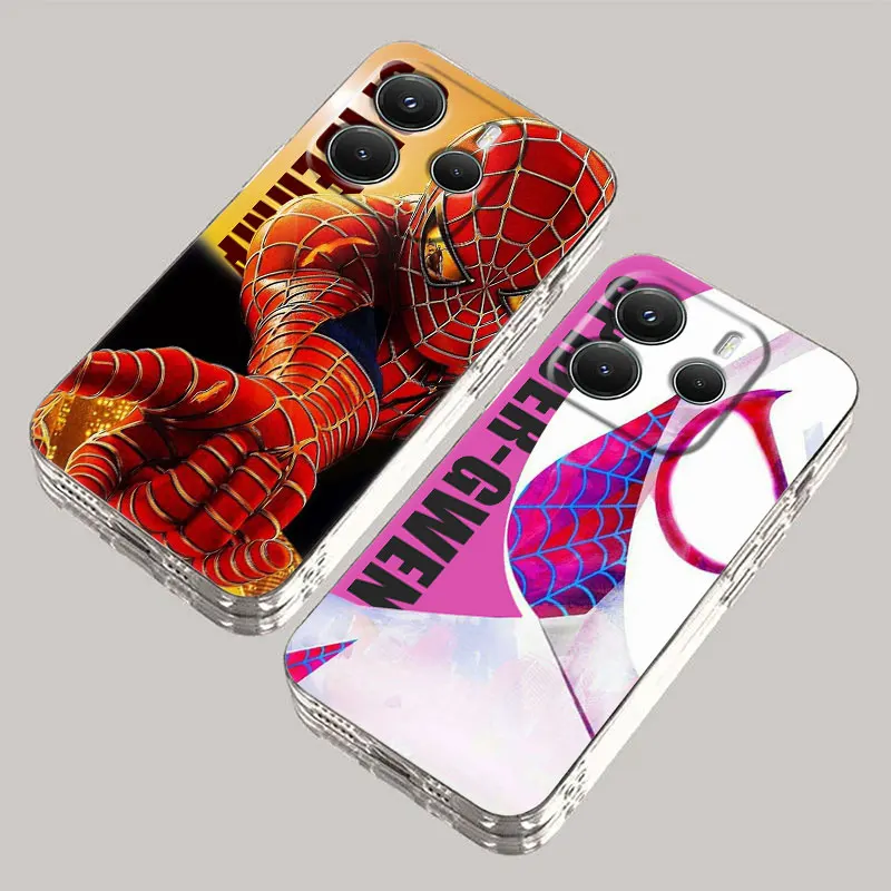 

The Avengers Spiderman Marvel Phone Case For Redmi Note 15 Pro 14 13 12 11 10 15 Pro + Plus 5G A7 10C 12C 13C 14C 15C Soft Cover