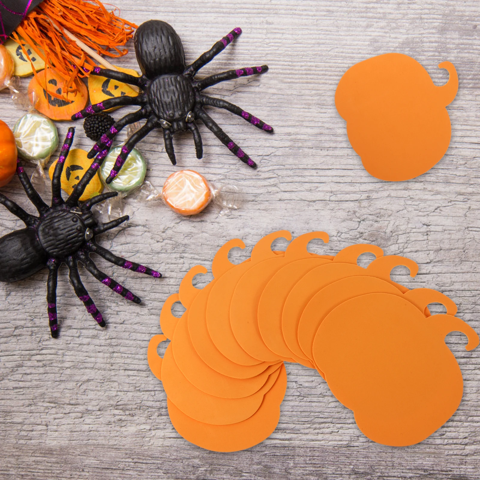 

20 PCS Pumpkin Craft Decoration Kit Ornament Foam Sticker Party Child Outs