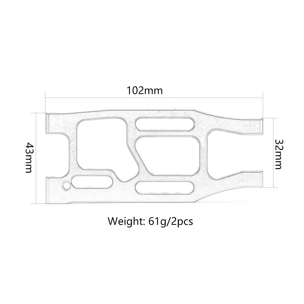 Aluminum Front Or Rear Lower Suspension Arm Set #101213 For RC 1:10 Racing Model Car HPI Truck Bullet ST MT 3.0 Flux