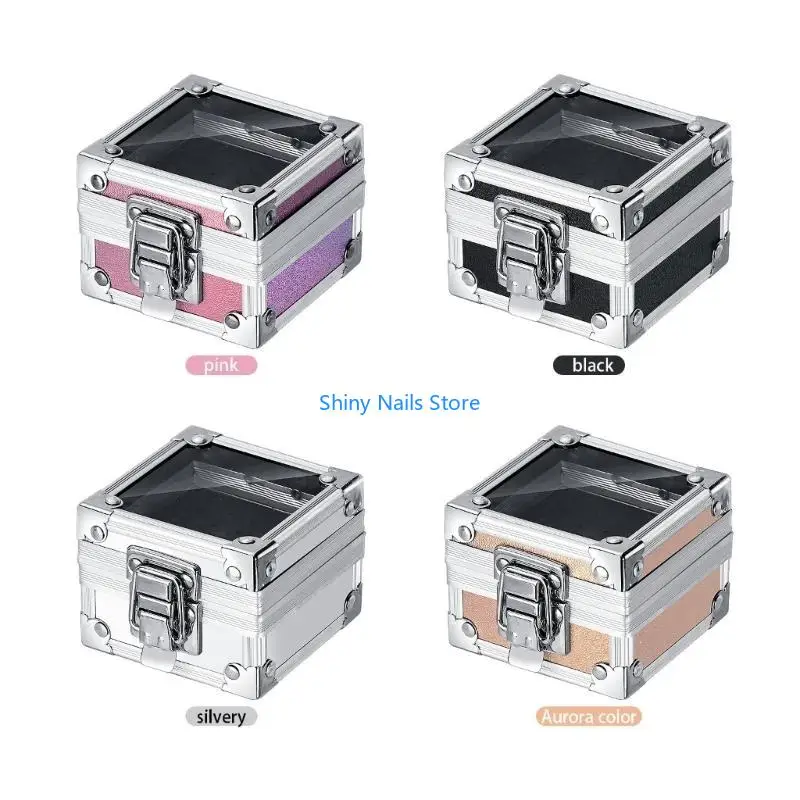 حامل عرض مثقاب الأظافر المدمج، حاوية تخزين معدات مانيكير معدنية #4