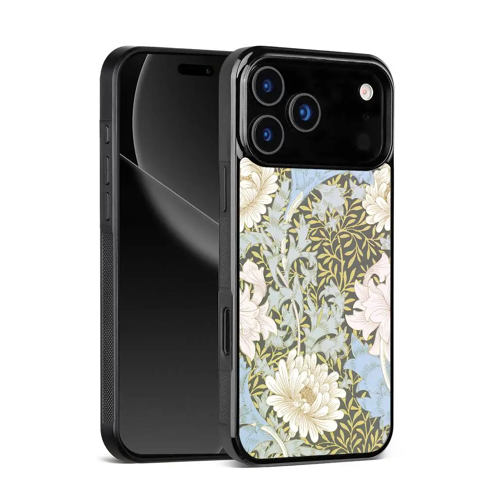 Retro bloemen Hard Case voor iPhone 17 16 15 14 13 12 11 Pro Xs Max Mini Plus