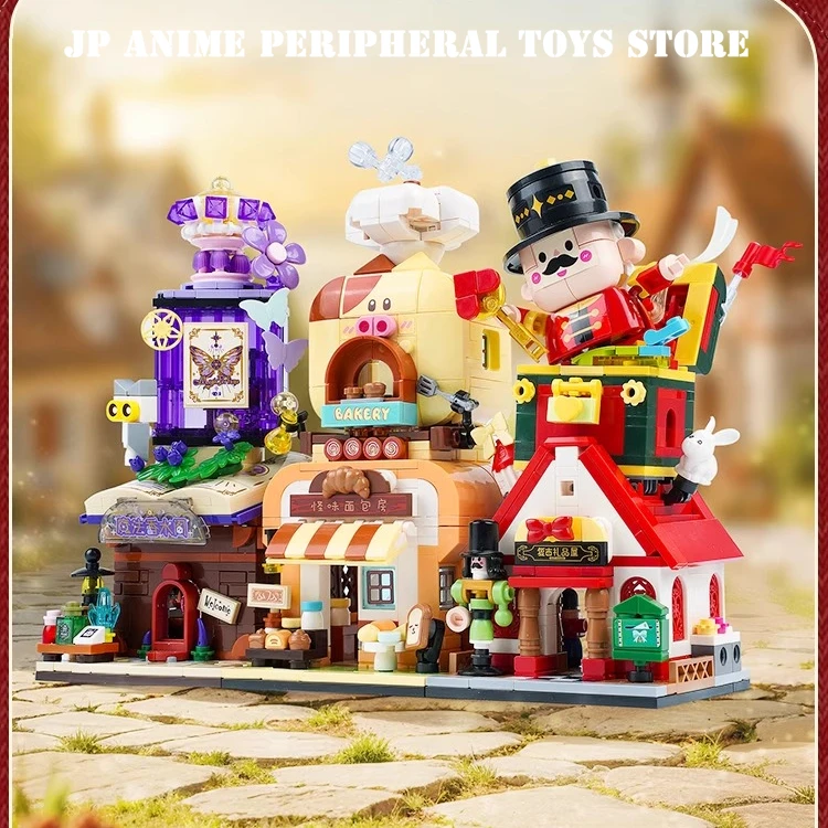 

Подлинная серия «Сказочный город», сборка, строительные блоки, мультяшная пекарня, магазин мороженого, модель, настольные украшения, детский подарок