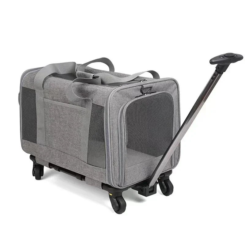 

%a Airline Approved Best Large on Wheels Stroller Trolley Pet Rolling Pet Bag Dog Cat Carrier With Wheels Custom Logo