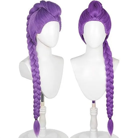

Женщины Мужчины Охотники на демонов Косплей Парики Аниме Руми Мира Зои Костюм Парики Фиолетовые косы Детские аксессуары Опора Парик Руми