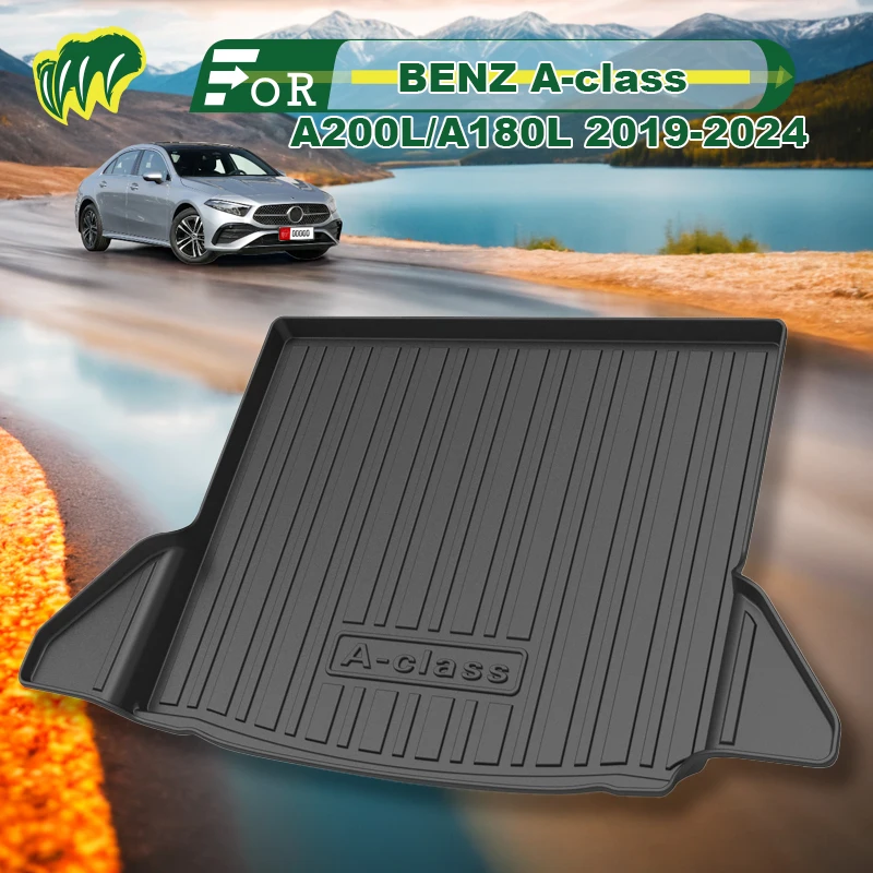 

For BENZ A-class A200L/A180L 2019-2024 Custom Fit Car Trunk Mat All Season Black Cargo Mat 3D Shaped Laser Measured Trunk Liners