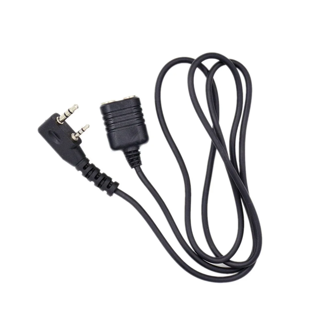 2Pin K Plug Microphone Headset Extension Cable Adapter 1 Meter 3.28ft  for Kenwood Baofeng HAM Walkie Talkie ABS Extend Mic Cord