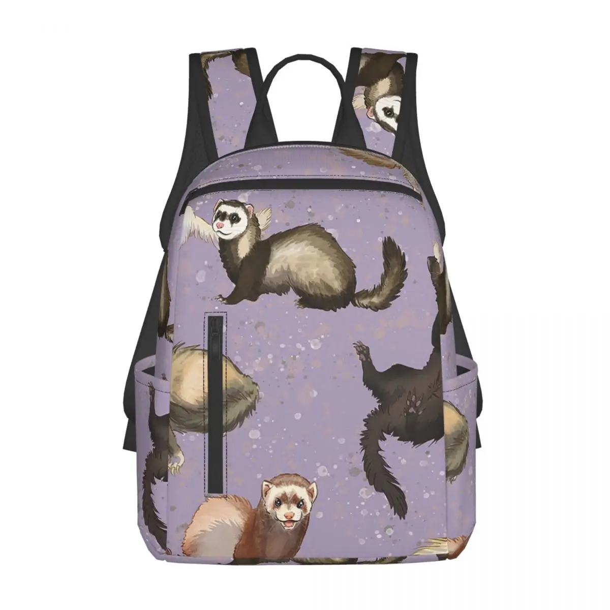 

Playful Ferrets Backpack Daypack Large Capacity Children BookBag School Bag Shoulder Bags for Men Women