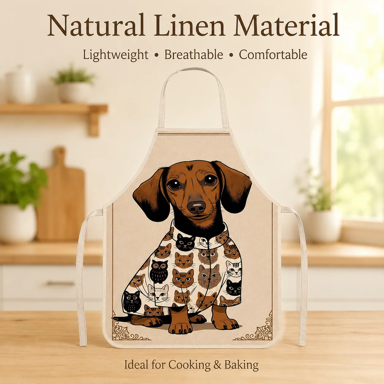 Divertente Grembiule in Lino S - Home Cooking For Dogs recensione e prezzo