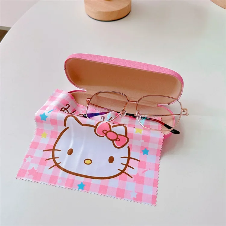 Sanrio Eyeglass Cleaning Cloths for Glasses, Cute Design Microfiber Cleaning Cloth,2 Pcs Soft Glasses Lenses Cleaner Wipe