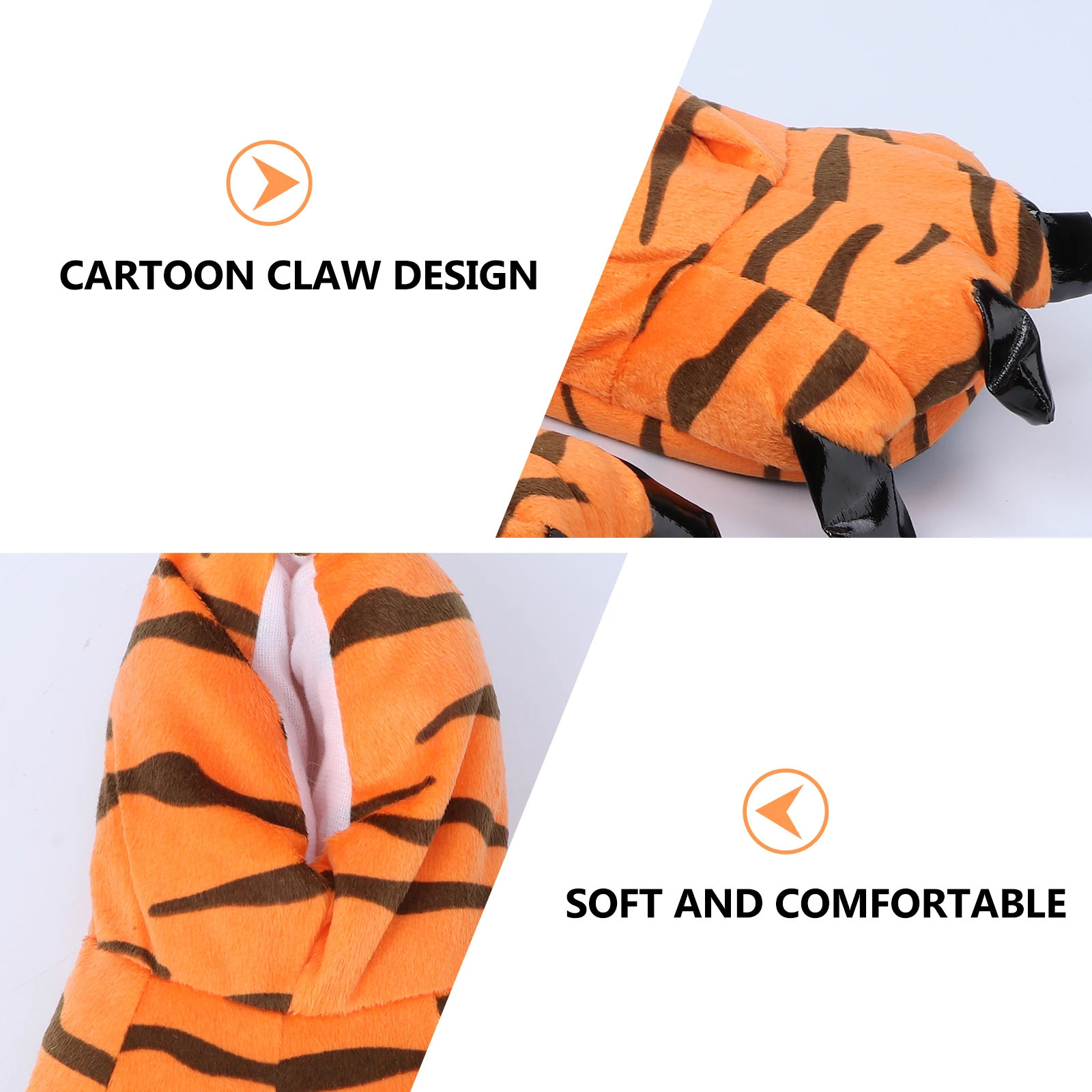 

1Pair Cartoon Claw Shoes Soft Warm Winter Indoor Footwear Non-Slip Bottom for Home Wear Stylish Home