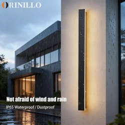 Lámpara LED de pared larga resistente al agua IP65, iluminación moderna para exteriores, jardín, villa, porche, patio, 110V, 220V