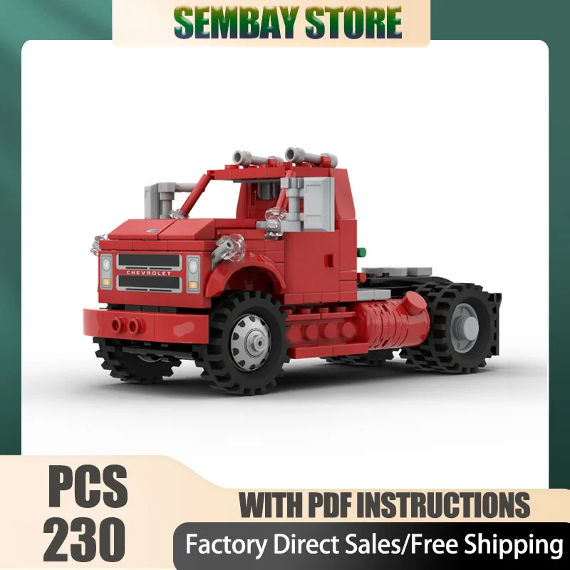 

Urban Car Model Moc Building Bricks Modular C60 Tractor Model Technology Blocks Christmas City Truck DIY Toy Construction Gift