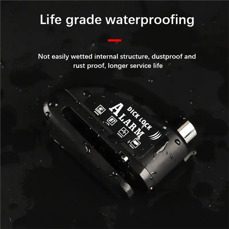 Ac29-Motorcycle Alarm System Loud 110Db Security Alarm Disc Brake Lock Waterproof Wheel Disk Padlock For Moto Motocic - view 5