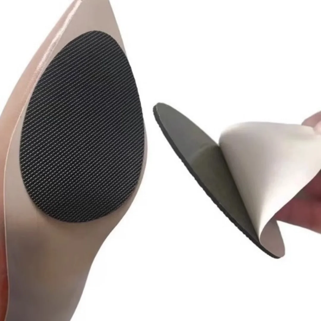 Women Self-Adhesive Shoe Sole Protector, Anti Slip Silent Wear Resistant Forefoot Pad for High Heels