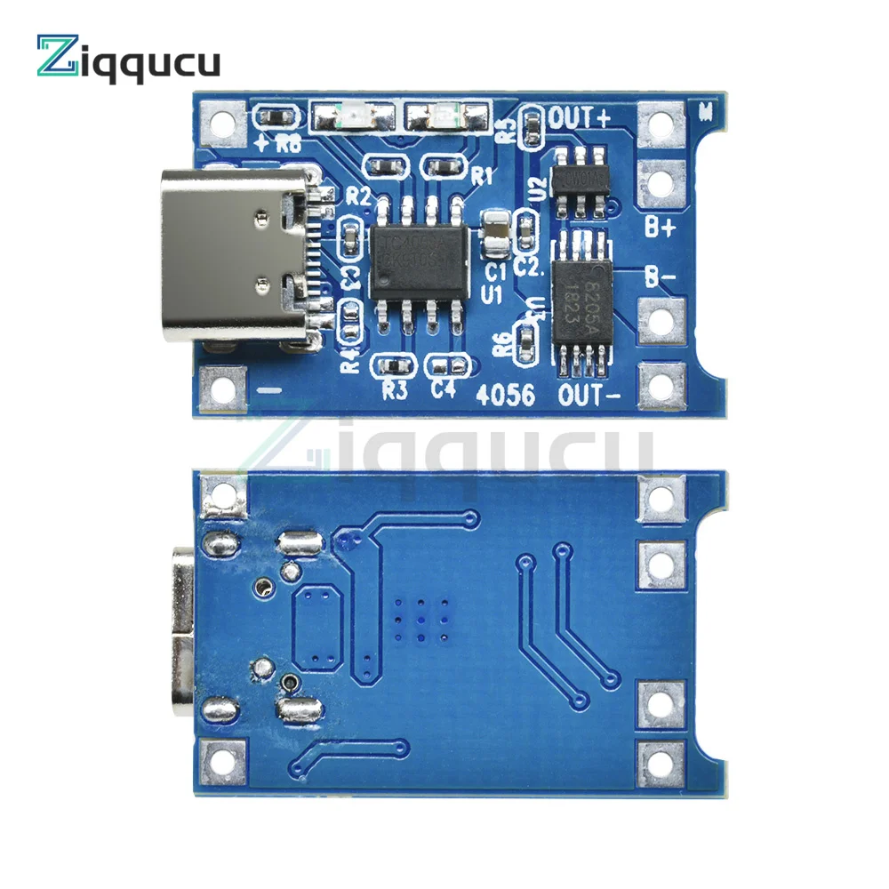 1-10pcs Type-c Micro USB 5V 1A 18650 TP4056 Lithium Battery Charger Module Charging Board With Protection Dual Functions TP4056