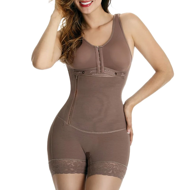 Fajas Reductoras Y Modeladoras Mujer donne cerniera laterale controllo addominale curve affascinanti tuta Buttlifter Shapewear