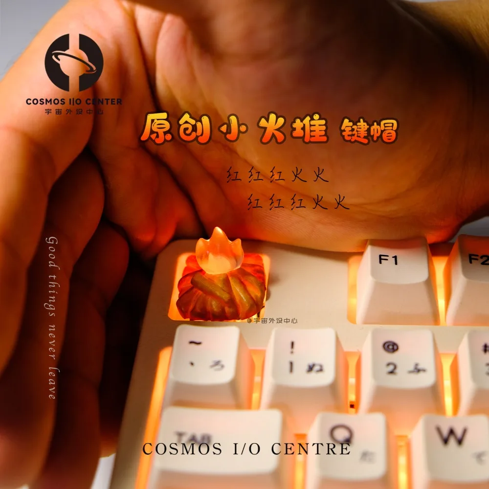 

The Fire Theme Keycaps Custom Transmit Light Creative Crafts Cherry ESC 1U Key Cap for Mechanical Keyboard Game Accessories Gift