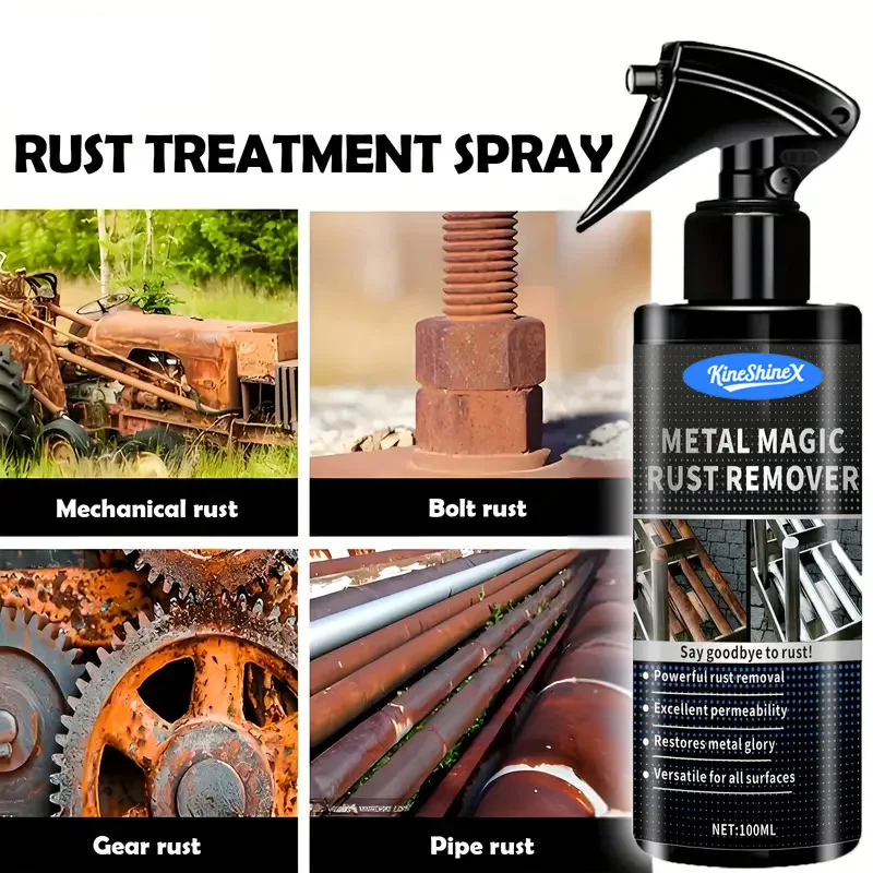 Auto-Auspuffrohr-Rostentferner, Schnellwirkendes Entrostungsspray für Autoräder, Metallpflege und Entfernung von Eisenpulverflecken