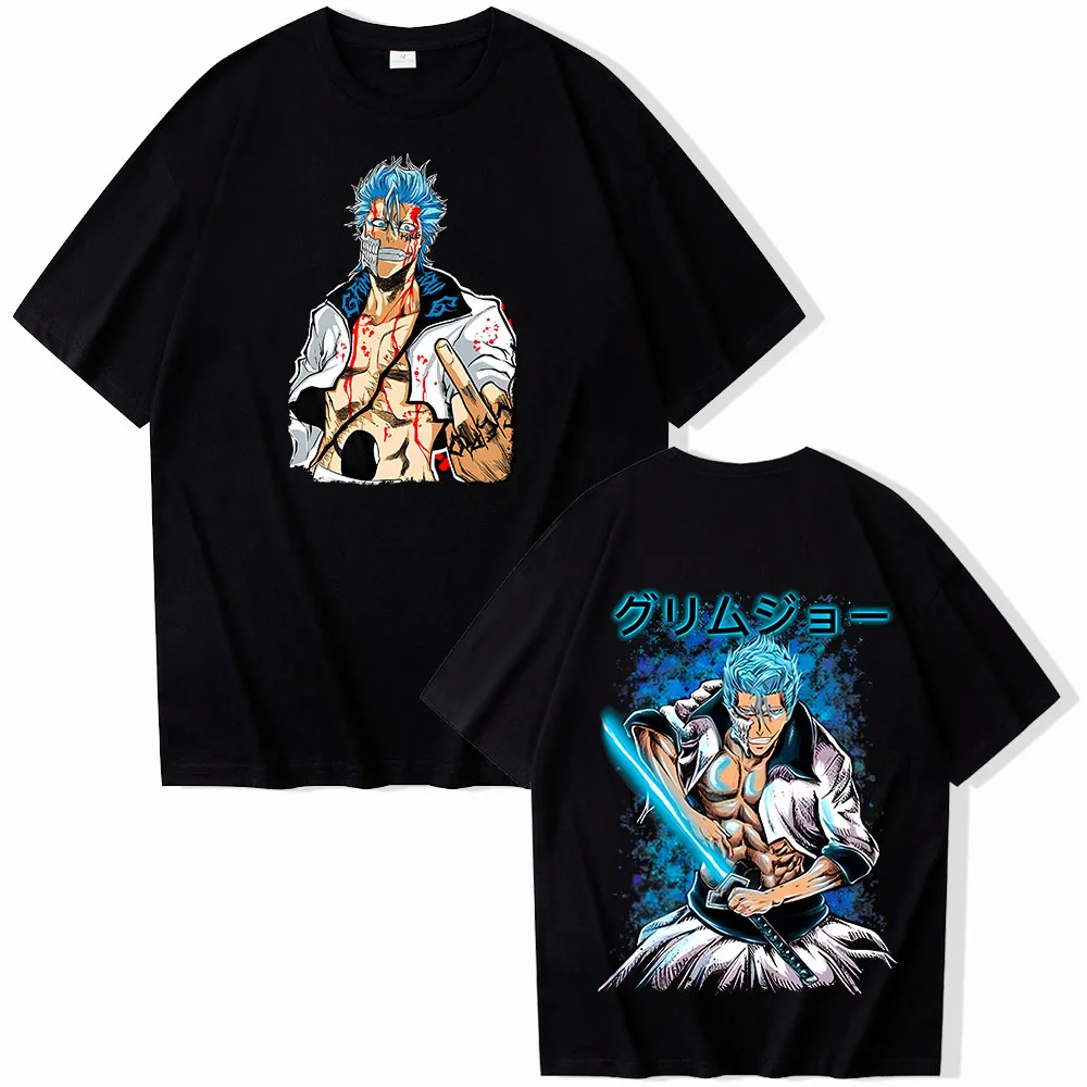 Anime Bleach Grimmjow Short Sleeve T-shirt Man Women Harajuku O-neck Summer Casual Shirt